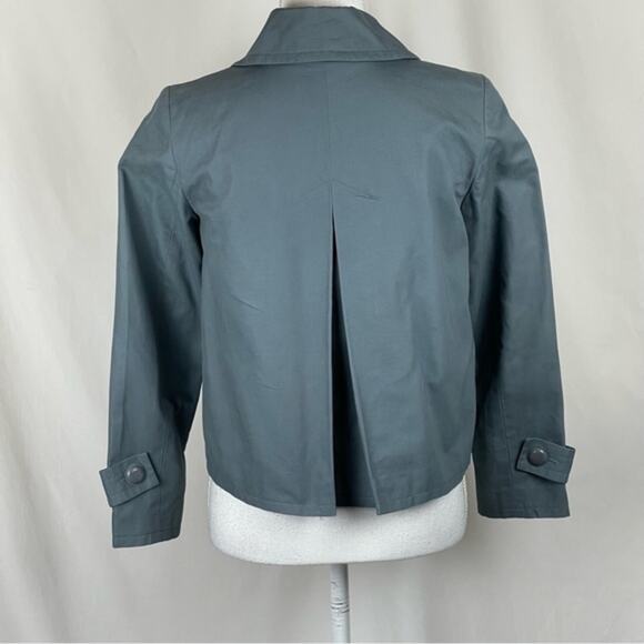 Talbots Gray 100% Cotton Double Breasted Career Office Jacket NWOT Size 2P - Picture 6 of 12